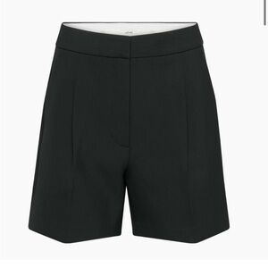 Aritzia Wilfred Ibiza High Rise Pleated Shorts 8 Black